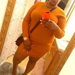 Orange Bodycon Dress